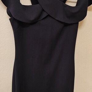 RACHEL Rachel Roy One-Shoulder Black Twist-Detail Dress